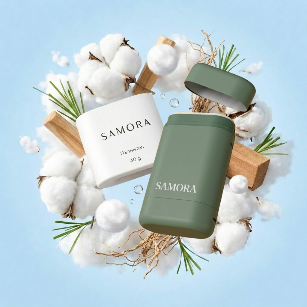 Дезодорант кейс Sage Green и Пълнител